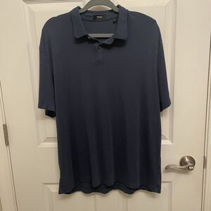 Theory Kayser Polo Shirt Anemone Milano Mens XL Navy